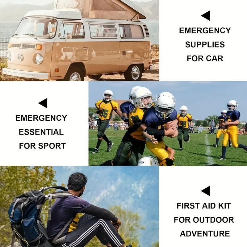 Ultimate 1030pcs Emergency Kit with Scissors, Bandages & Tape - Portable, EVA Material for Home, Office, School Dorms & Road Trips - Ideal Gift for Family & Friends