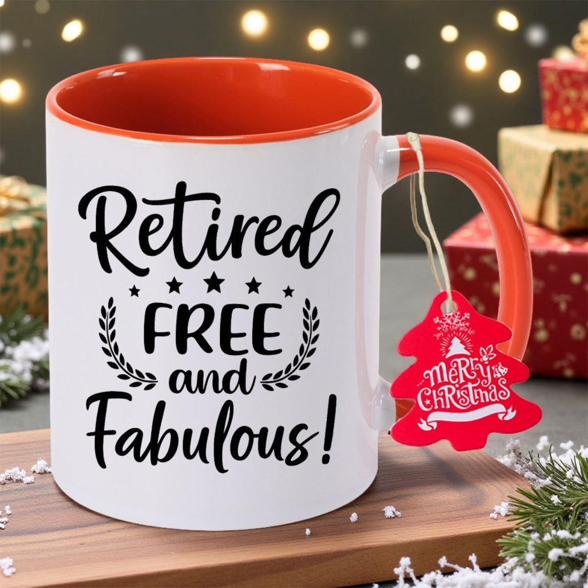 Funny Retirement Coffee Mug with "Retired Free and Fabulous!" Design - Ceramic Cup for Office Workers, Christmas, Halloween, Birthday, Thanksgiving Gifts - Hand Wash Only