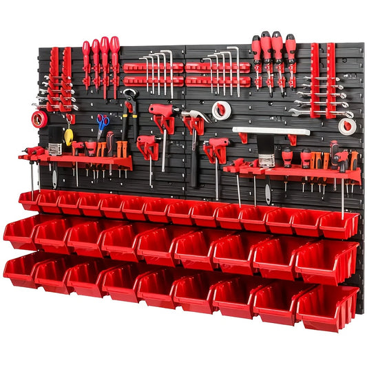 39pcs Large Tool Organizer Rack, Wrenches, Screwdrivers, Drill Bits, Screws, Hammer Storage Rack, Garage Tool Organizer, Multipurpose Storage Shelf, Perfect Gift for Dad Father's Day Gifts
