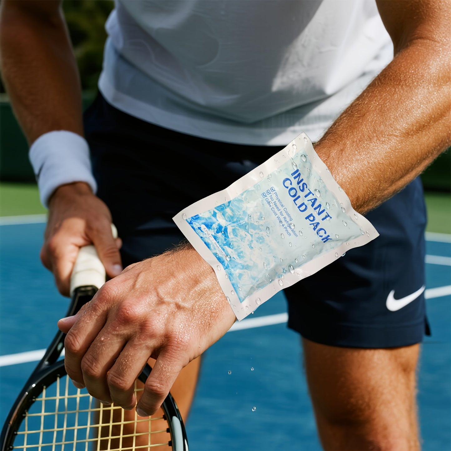 50 Pack Disposable Instant Cold Packs - No Freezer Needed, Instant Cold with Polyurethane Gel Packs | Portable & Compact Ice Compress for Pain Relief, Swelling & Inflammation | Long-Lasting 20-30 Minutes per Pack, Individuall