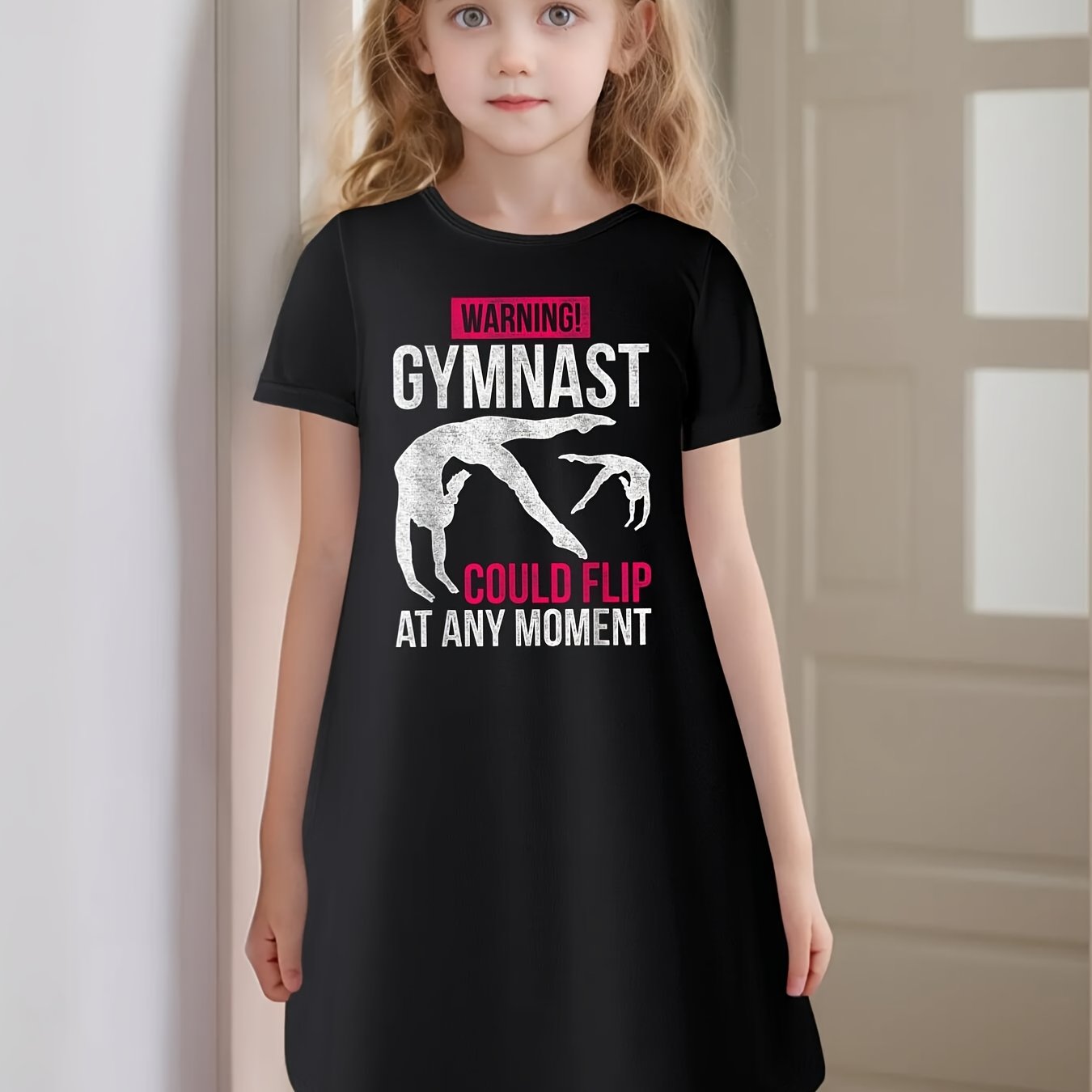 Girls Gymnastics Leotard Warning Gymnast Could Flip At Any Moment