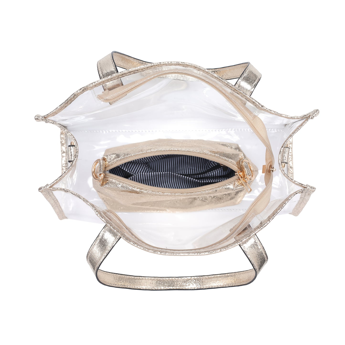 RAGSTO PVC Transparent Shoulder Bag 2Piece Set For Women