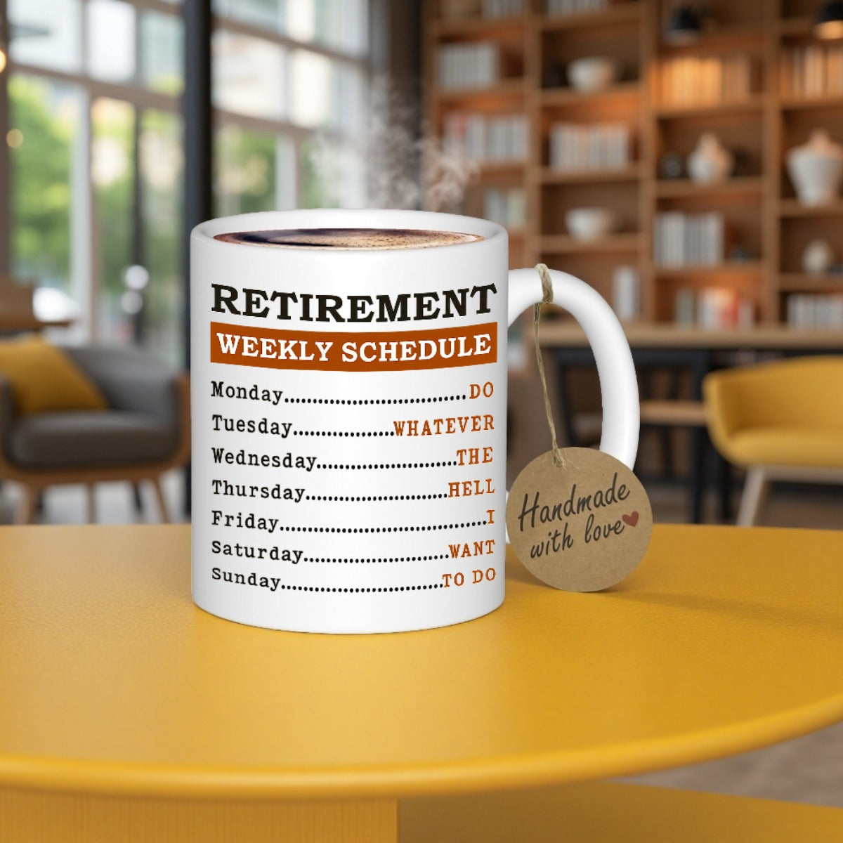 Humorous 11oz Ceramic Coffee Mug With Weekly Schedule Design Ideal Gift For Parents Colleagues Office Retirement