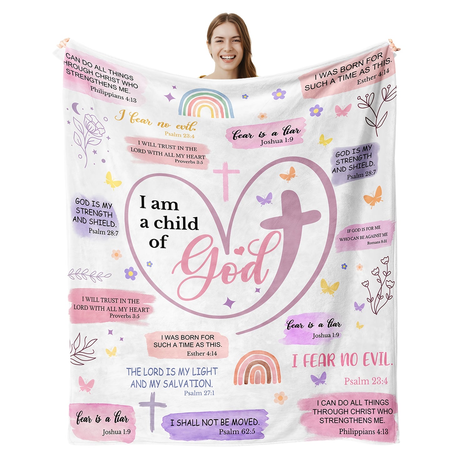 I Am a Child of God Fleece Blanket For Girls and Women