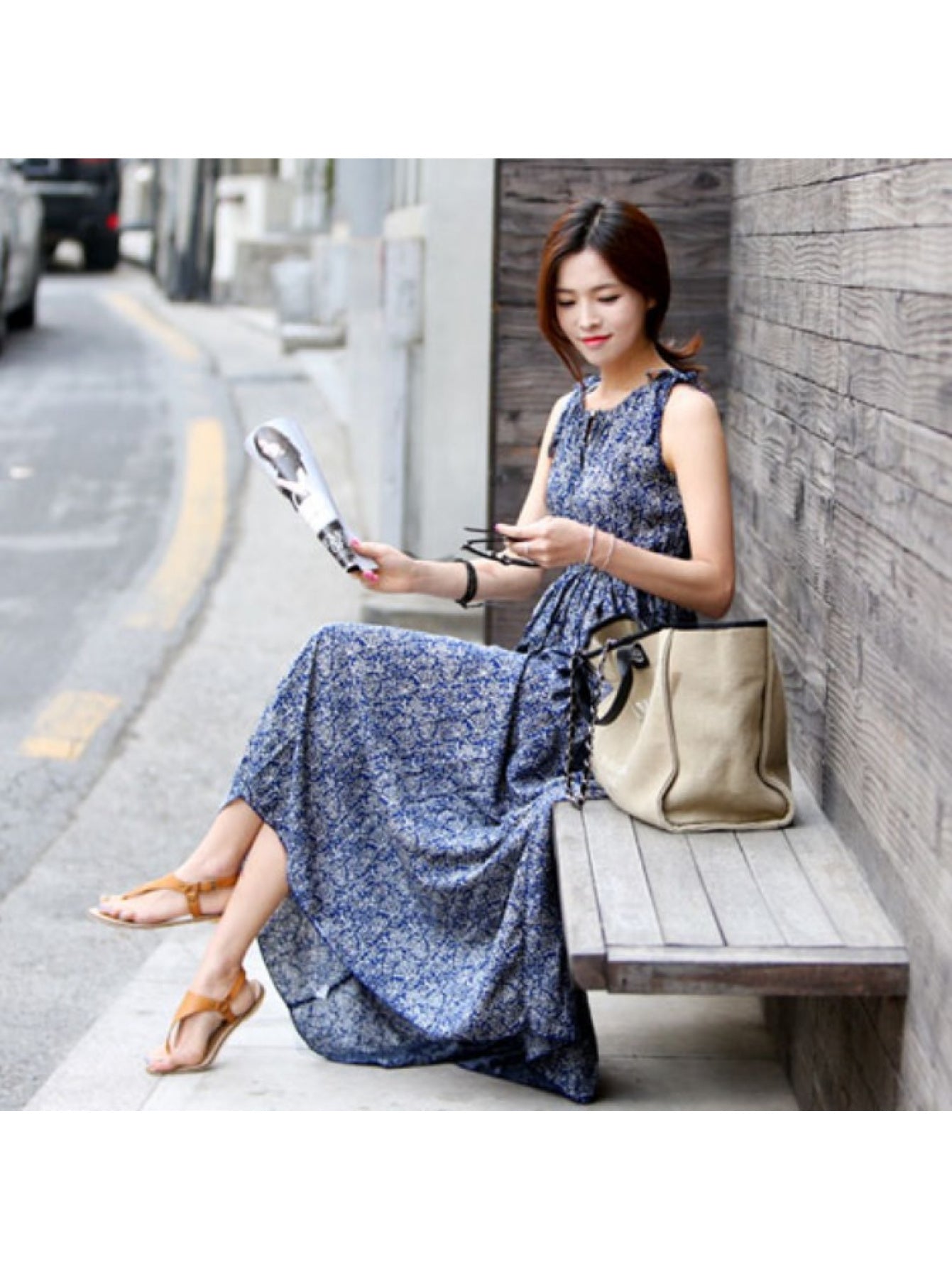 Women's Bohemian A-Line Maxi Dress - Sleeveless Summer Wedding Guest Gown with Floral Print Dress, Machine Washable Elegant Party Dresses for Beach Vacations & Special Occasions (Spring Summer Fall)