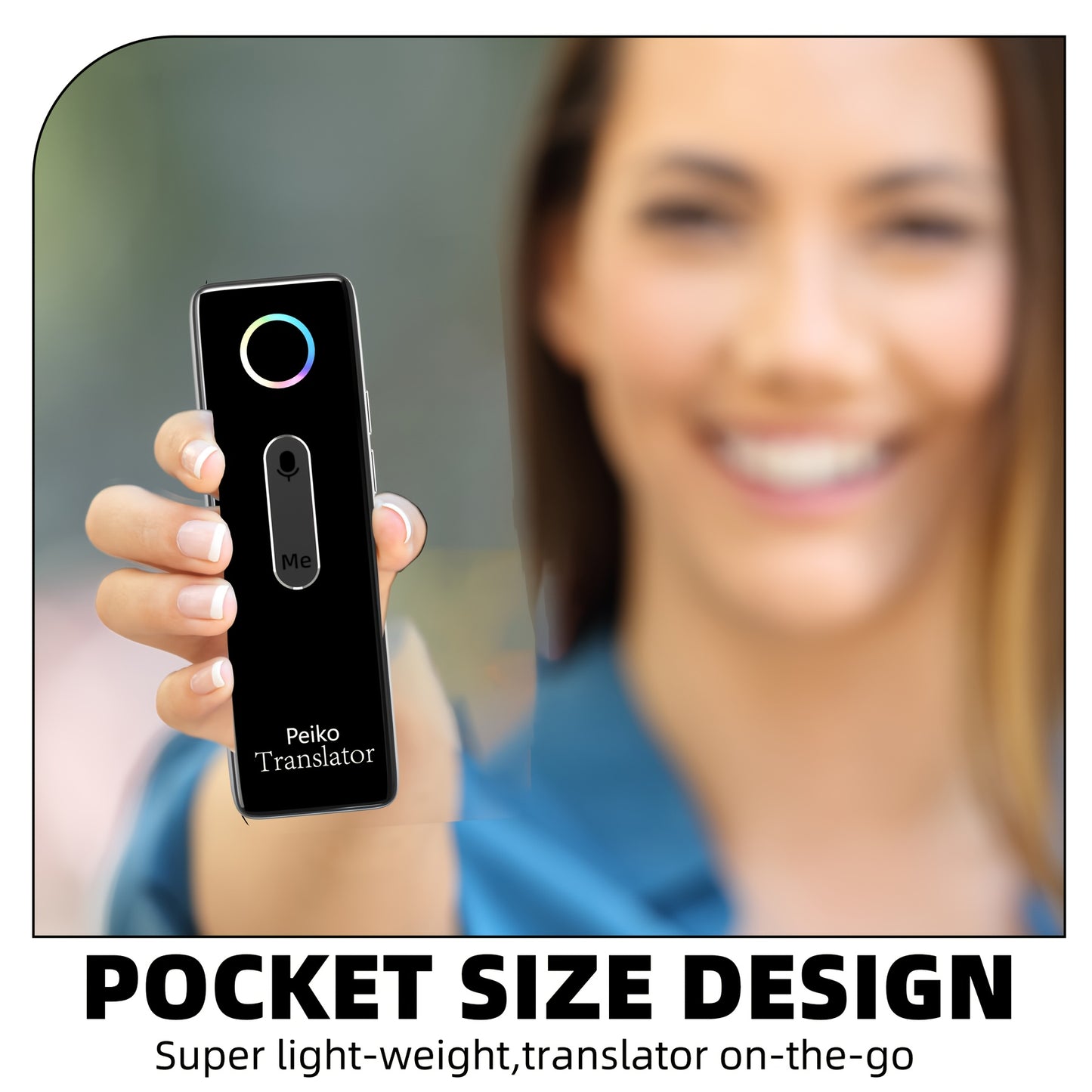 Peiko X9 Voice Translator with 136 Languages, Wireless & Offline Translation, Rechargeable Battery, Type-C Charging, Compact Design for Travel & Group Use Headphones