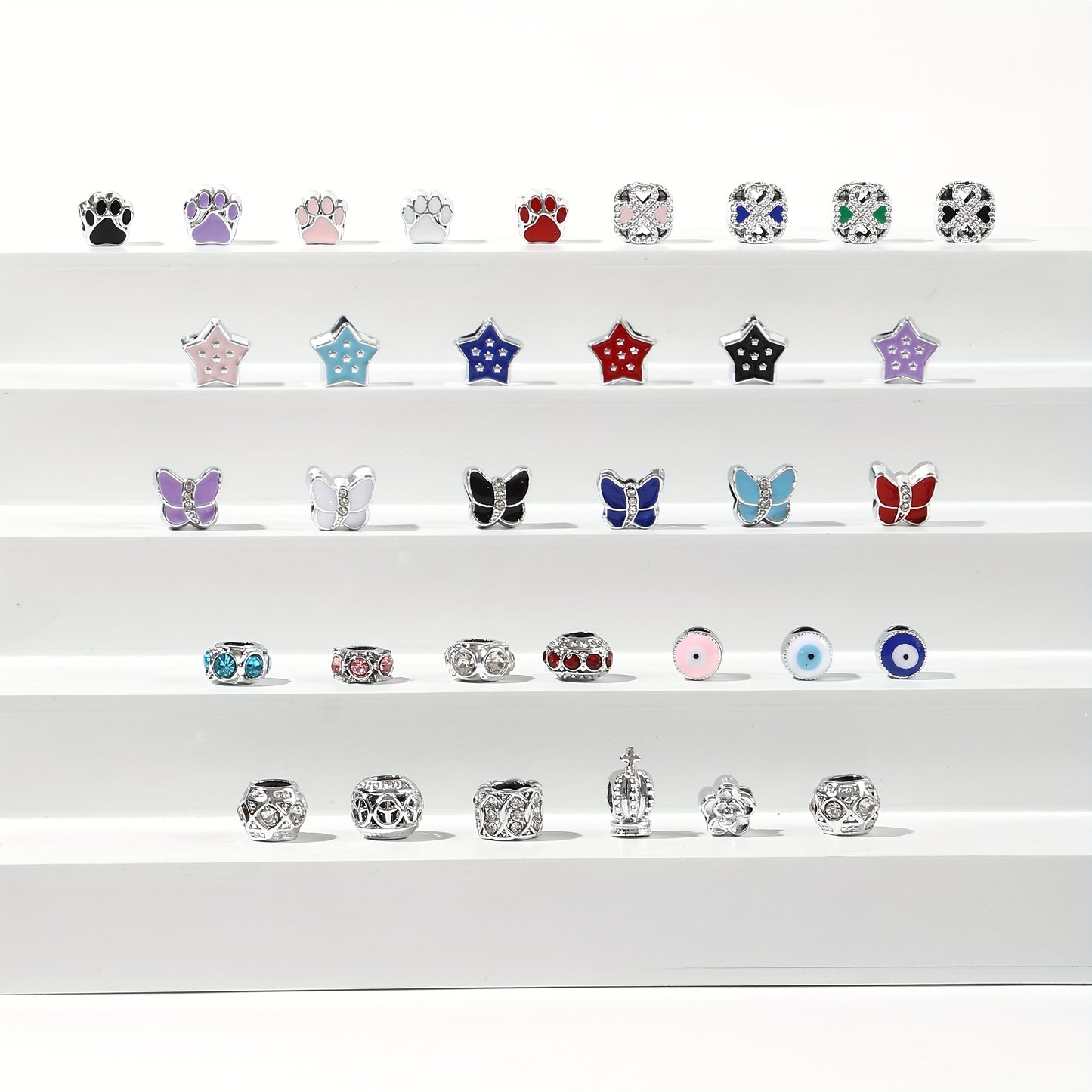 115 198 Pcs Beads Dripping Water Metal Large Hole DIY Jewelry Materials for Womens Handicrafts Bracelets and Necklaces