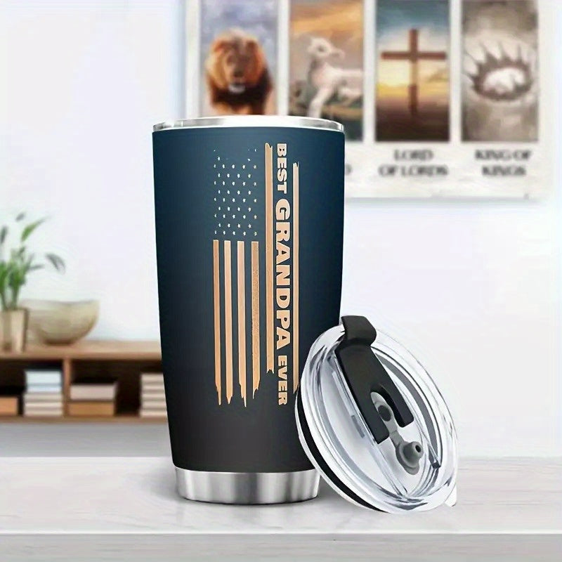 Funny Grandpa Retirement Birthday Gift Insulated Stainless Steel Travel Mug for Seniors Perfect Gag Present for Grandpas