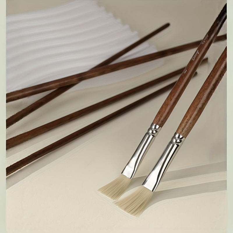 Multi Spec Paint Brush Set With Palette Knives Zipper Case