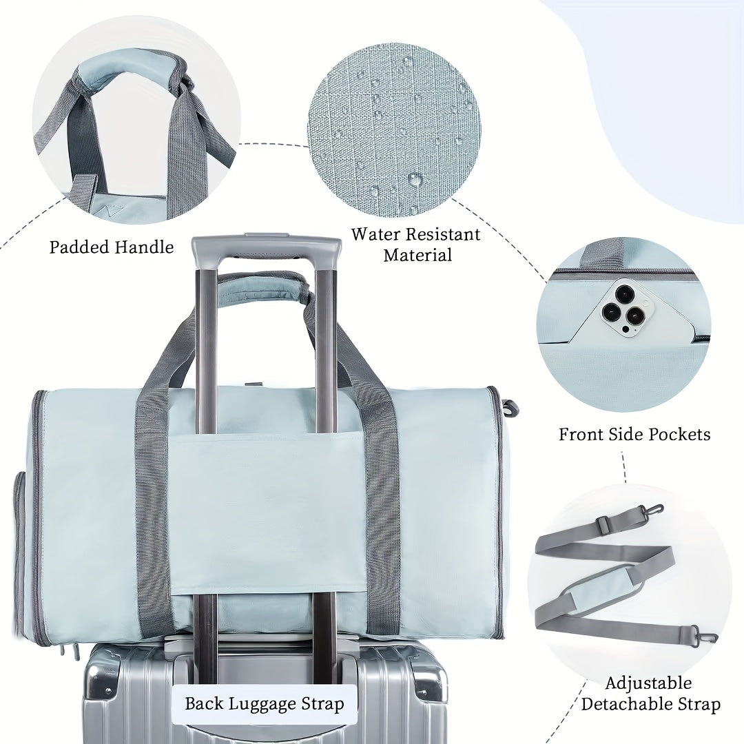 Versatile Garment Bags That Can Be Folded, a Convertible Duffle Bag with a Shoulder Strap, a Garment Bag Featuring a Shoe Compartment, a 2-In-1 Hanging Suitcase for Weekend Trips, Essential Travel Accessories, Perfect for Wom