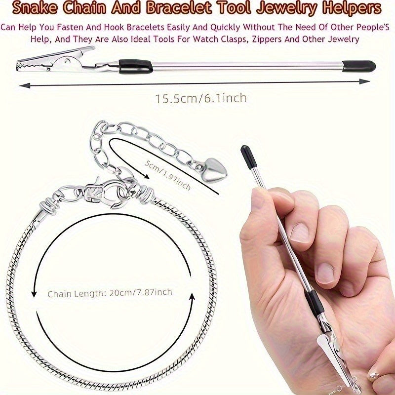 40pcs Phantom Charm Bracelet Making Kit for Teens & Adults 18+, 1.97-Inch Retractable Snake Chain with Tool Clip, Casual Jewelry Crafting Materials, Iron Alloy Beads and Accessories, Phone Charm For Women, Phone Charm For Men