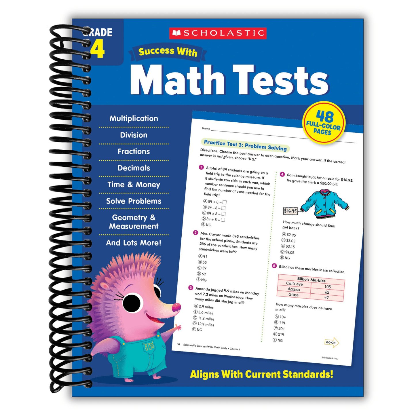Scholastic Success with Math Tests Grade 4 Workbook