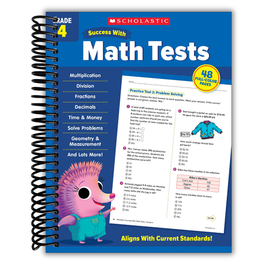 Scholastic Success with Math Tests Grade 4 Workbook