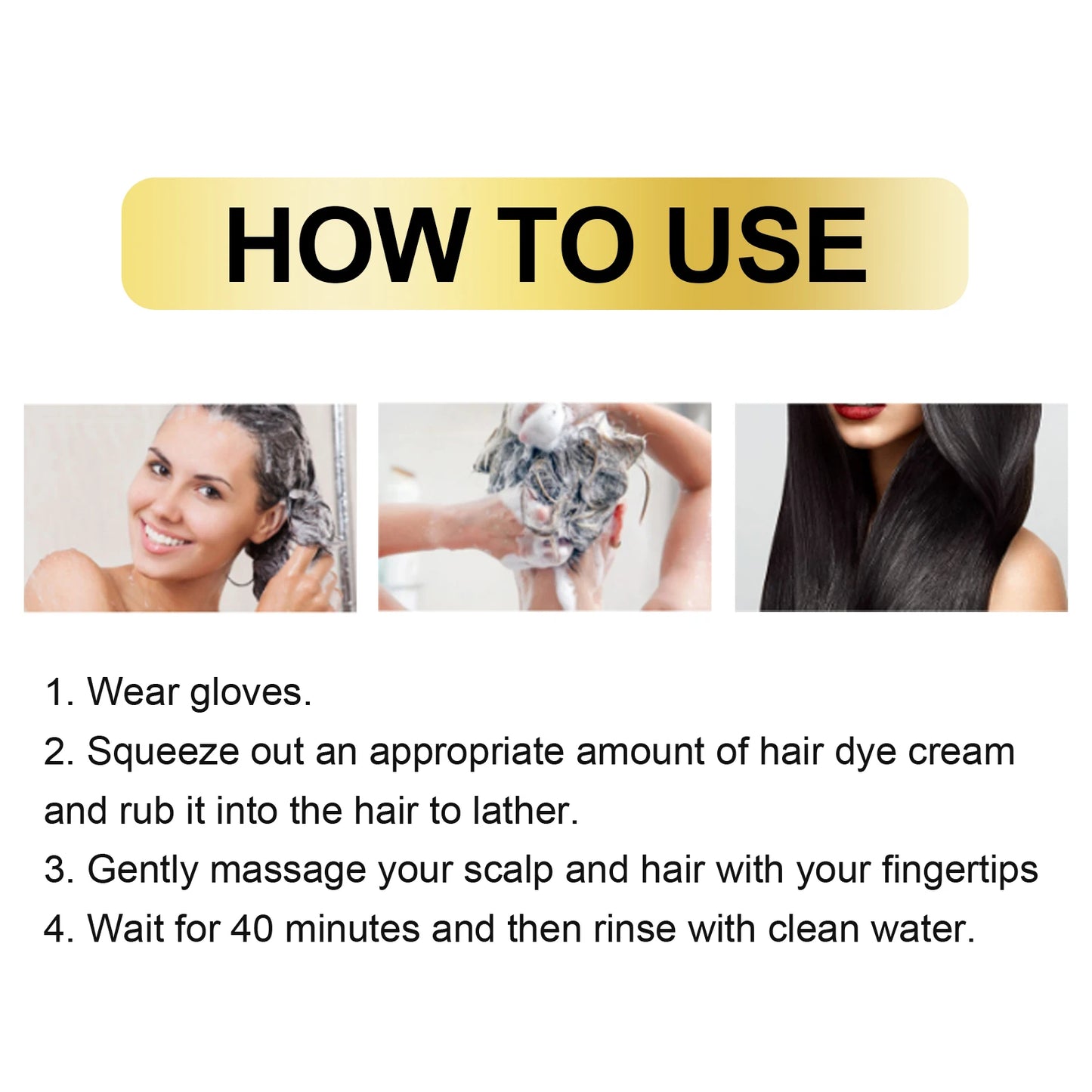 10pcs Herbal Hair Dyeing Bubble Shampoo Non-irritating Fast Change Hair Color Repair Gray White Hair Smoothing Dyeing Shampoo