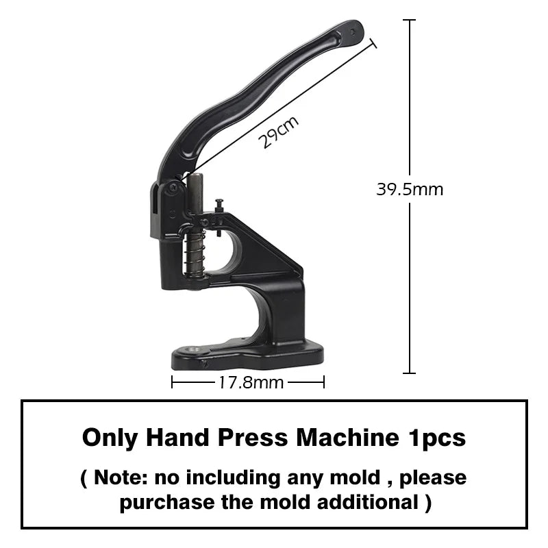 WUTA Hand Press Button Installation Machine Manual Press Grommet Eyelet Installer Tools Snap Fastener Metal Mold Mute Craft Tool