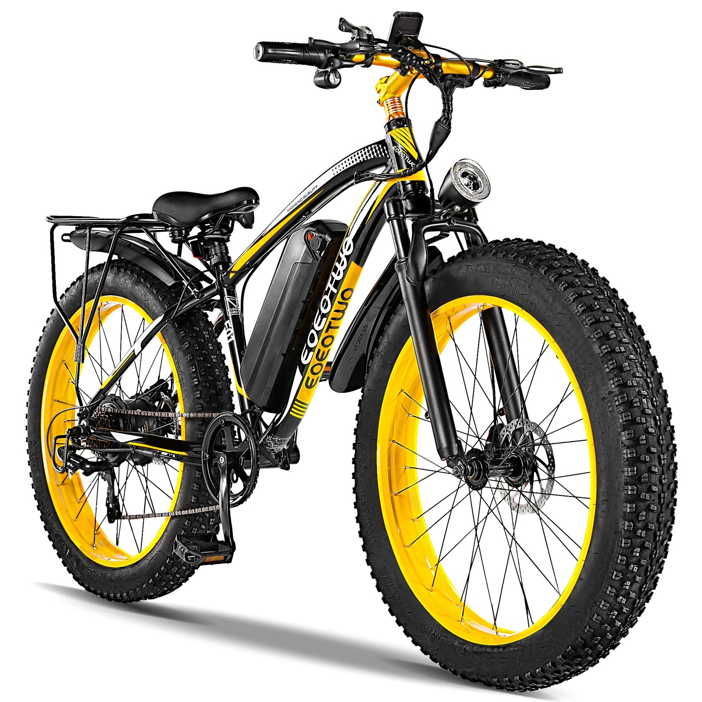 EOEOTWO Electric Fat Tire Mountain Bike 1500W 34MPH 48V Battery
