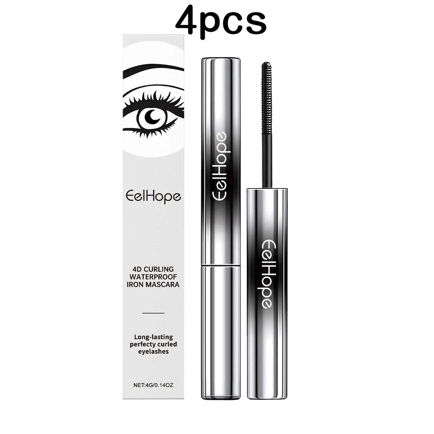 EELHOE 4g Black Mascara Waterproof Long Lasting Curling Lengthening Volumizing Eyelash Makeup For Daily Use Smudge Proof