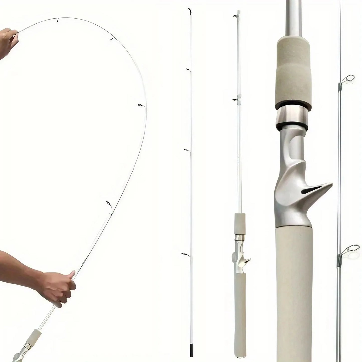 Fishing Spinning Rod Durable Fiberglass for Anglers