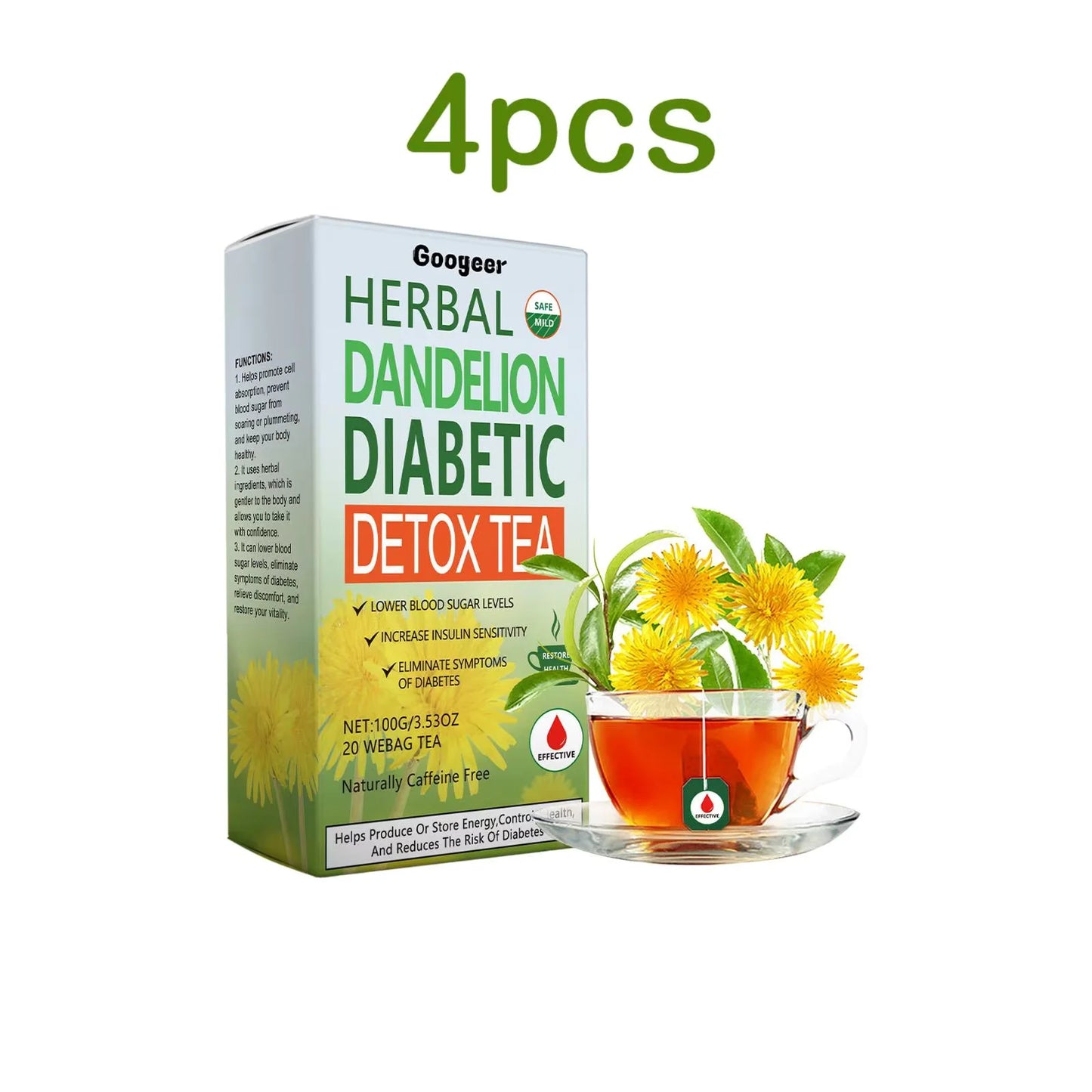 Googeer 100g Herbal Detox Tea Fat Burning Enhance Immunity Health Promote Digestion Body Regulate Herbal Detox Tea for Cleansing