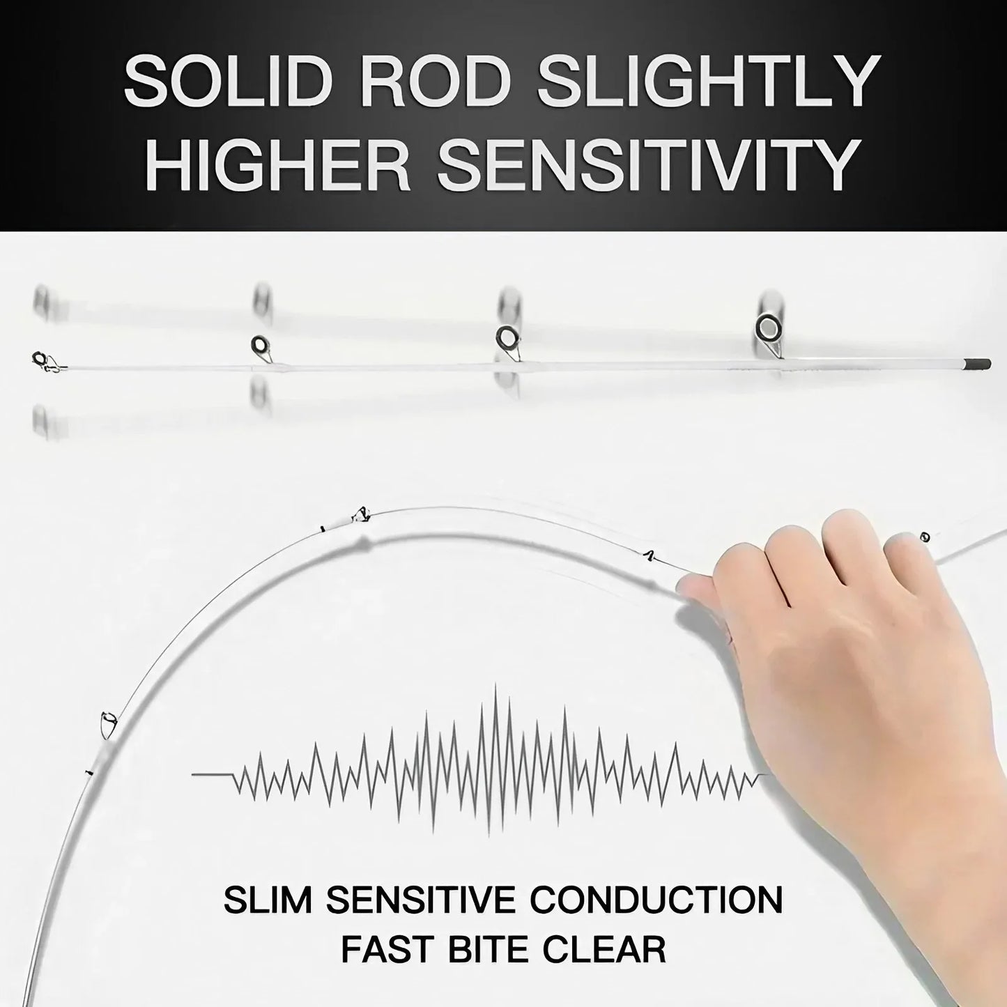 Fishing Spinning Rod Durable Fiberglass for Anglers