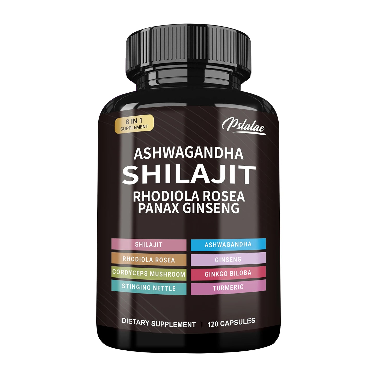 Shilajit, Ashwagandha, Rhodiola Rosea, Panax Ginseng - Boosts Energy and Endurance, Increases Muscle Mass - 120 Capsules