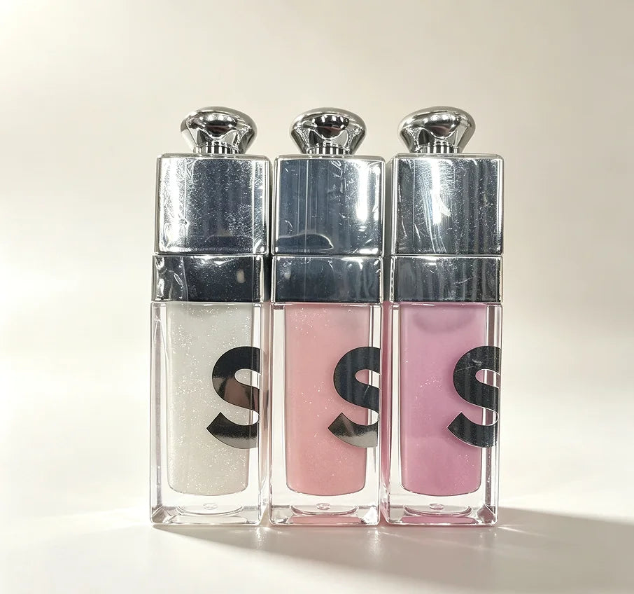 3PC Sheer glitter lip oil gloss for natural daily makeup