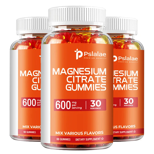 Magnesium Citrate - Muscle, Bone, Heart, Metabolism and Nerve Function, Fatigue Relief - 60 Gummies