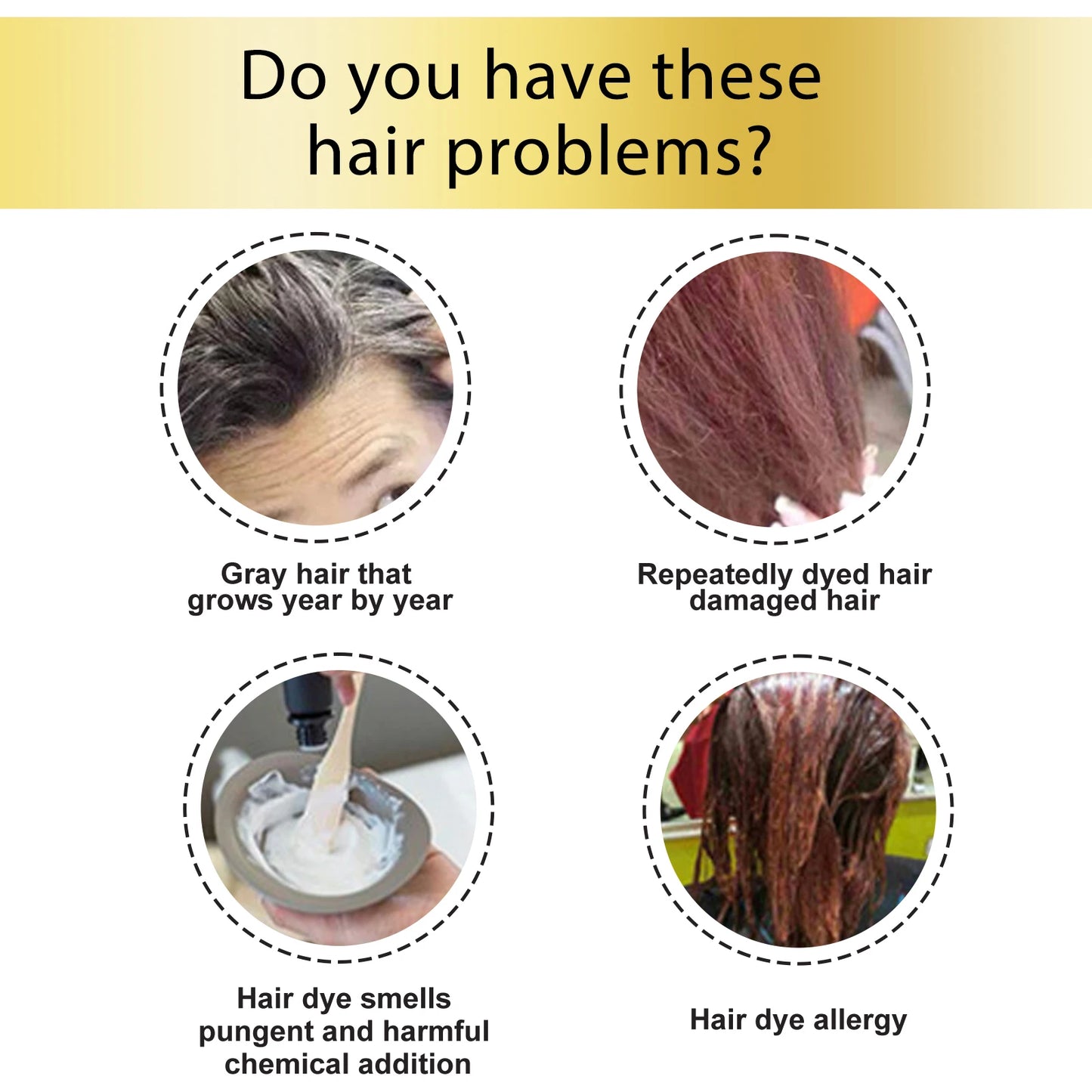 10pcs Herbal Hair Dyeing Bubble Shampoo Non-irritating Fast Change Hair Color Repair Gray White Hair Smoothing Dyeing Shampoo