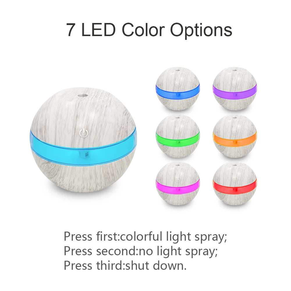 Miflame Humidifier 300ml Quiet Mist With Essential Oil Tray Office