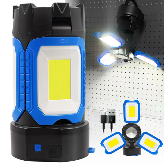 Rechargeable Magnetic LED Work Light 360 Degree 5 Modes