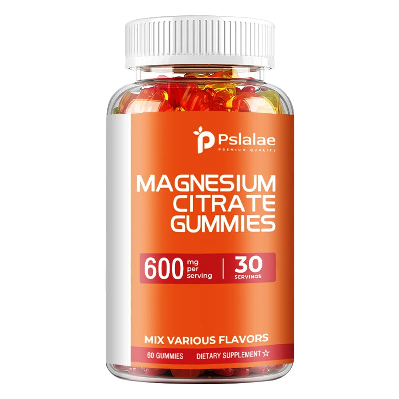 Magnesium Citrate - Muscle, Bone, Heart, Metabolism and Nerve Function, Fatigue Relief - 60 Gummies