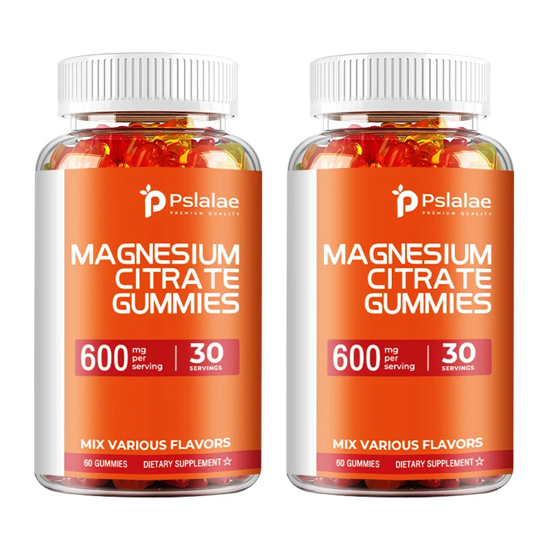 Magnesium Citrate - Muscle, Bone, Heart, Metabolism and Nerve Function, Fatigue Relief - 60 Gummies