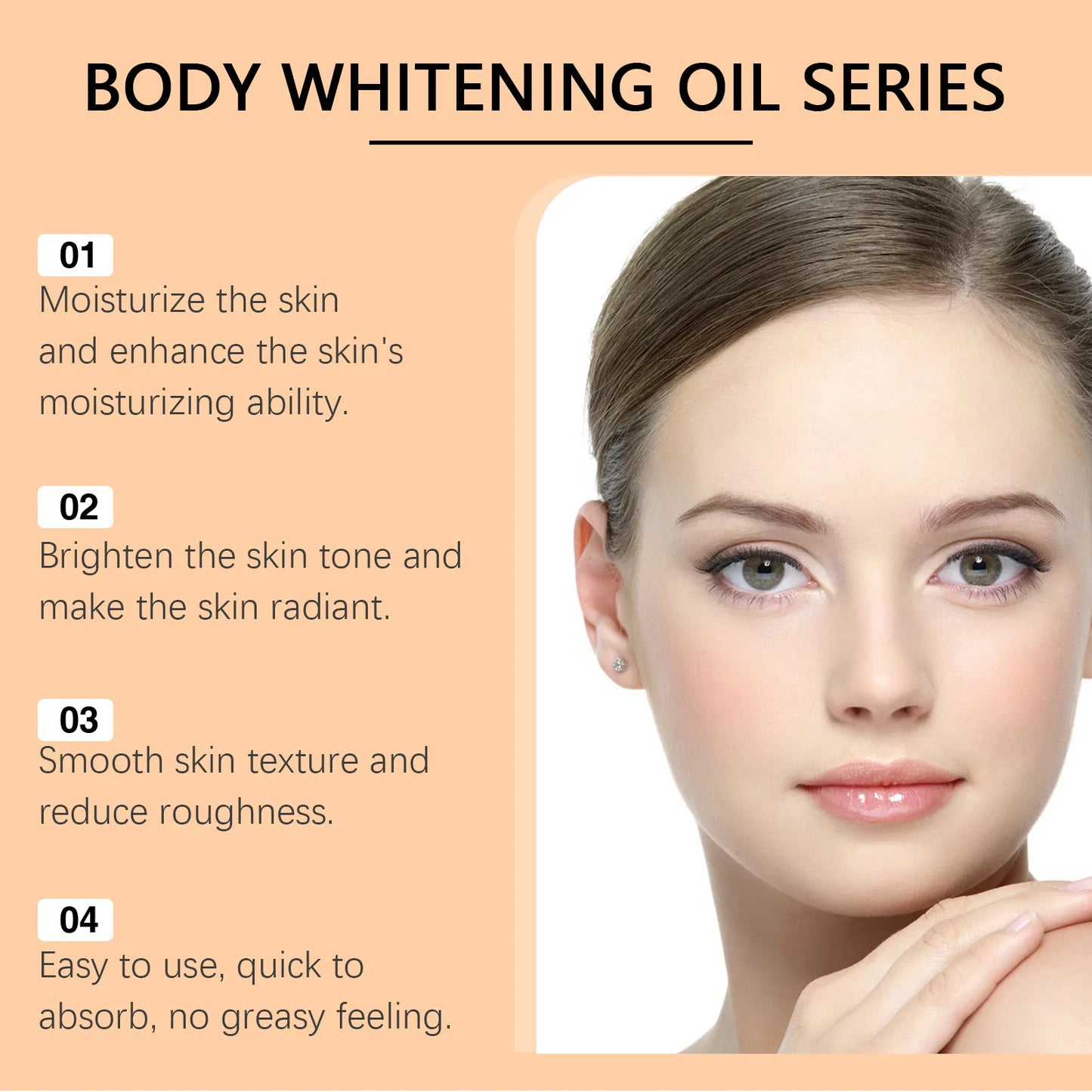 100ml West&Month Body Whitening Oil Daily Gentle Moisturize Reduce Fine Lines Wrinkles Delay Skin Aging Young Tighten Body Oil