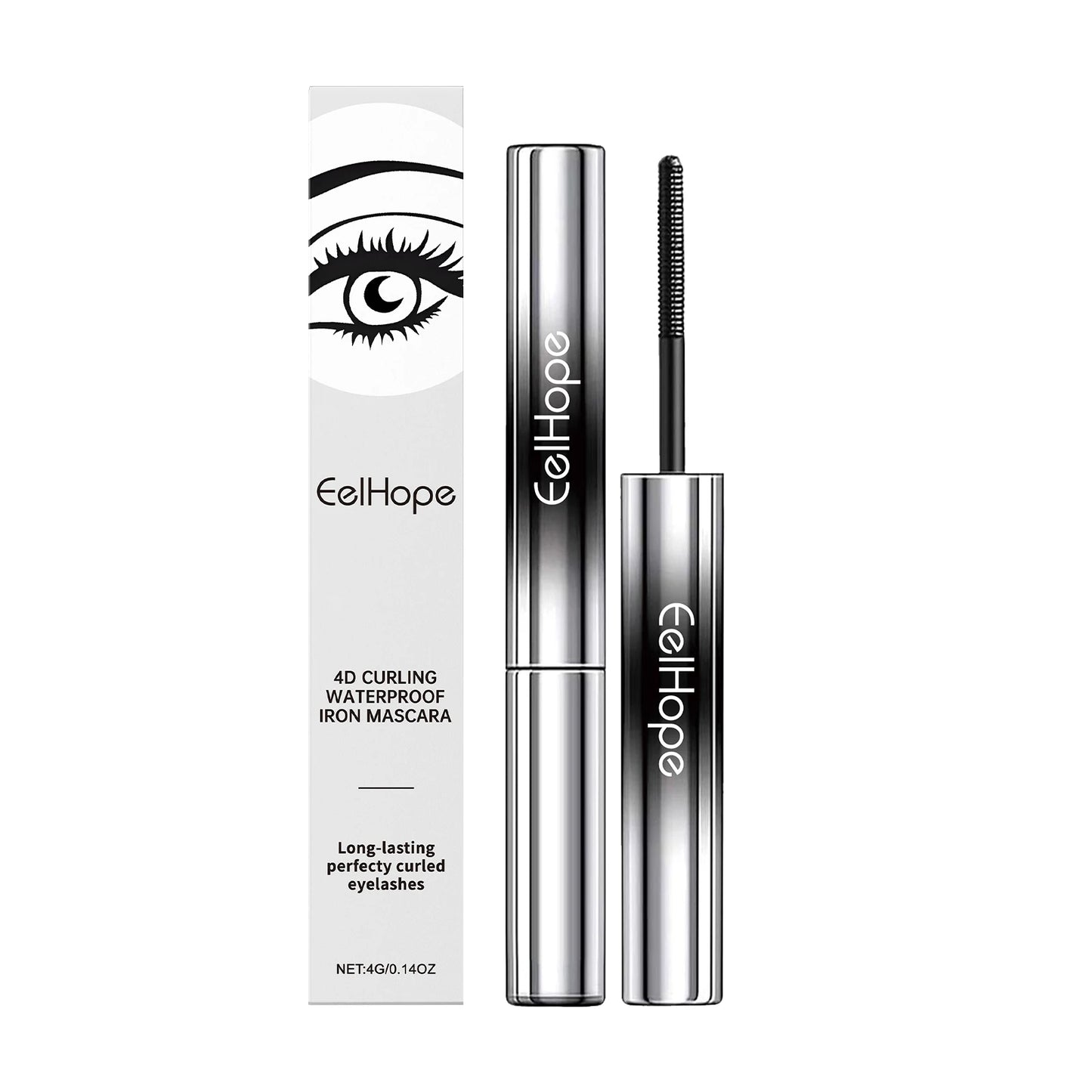 EELHOE 4g Black Mascara Waterproof Long Lasting Curling Lengthening Volumizing Eyelash Makeup For Daily Use Smudge Proof