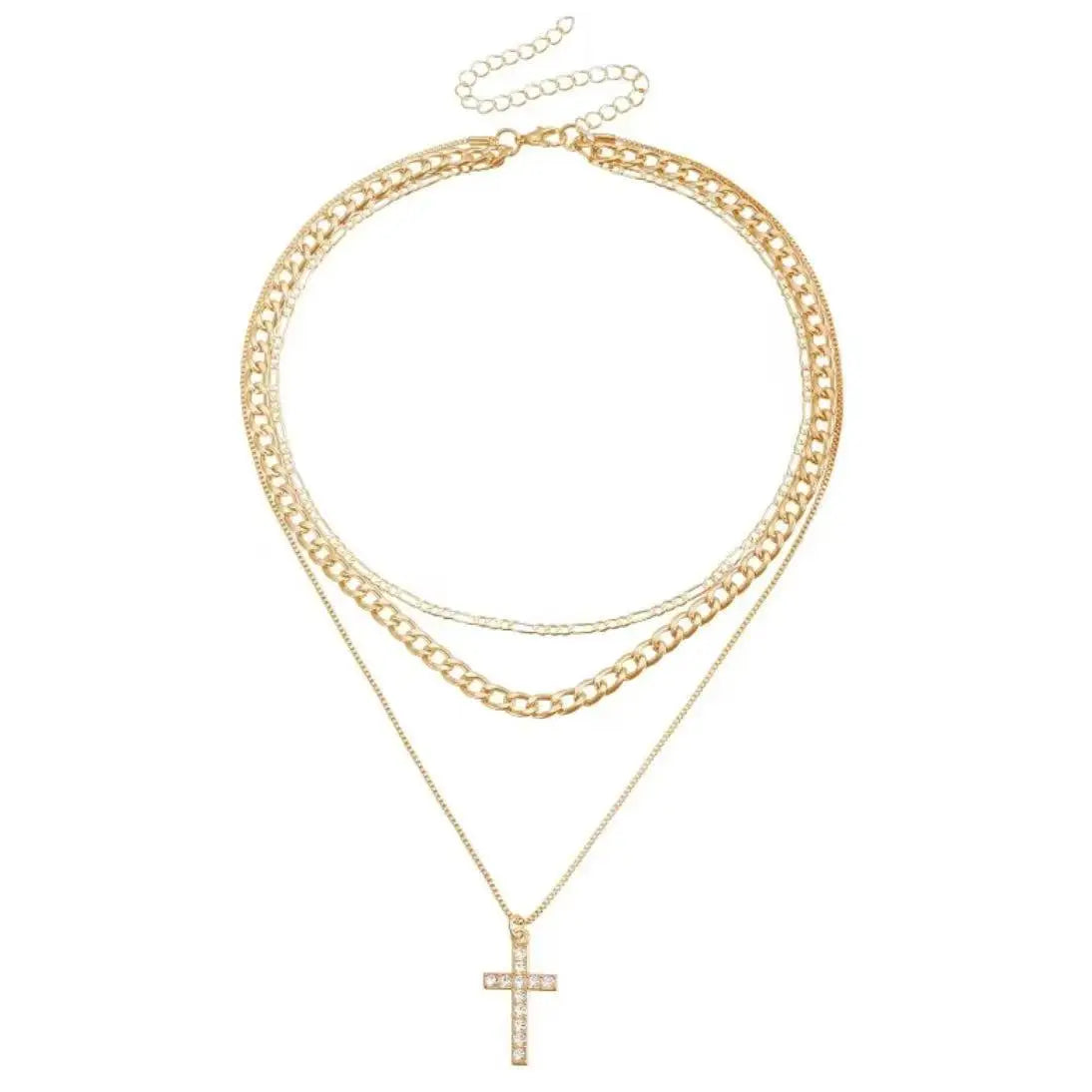 Cross Necklace for Women, Stackable Stacked Stacking Layering Layered Necklaces Dainty Gold Necklace Paperclip