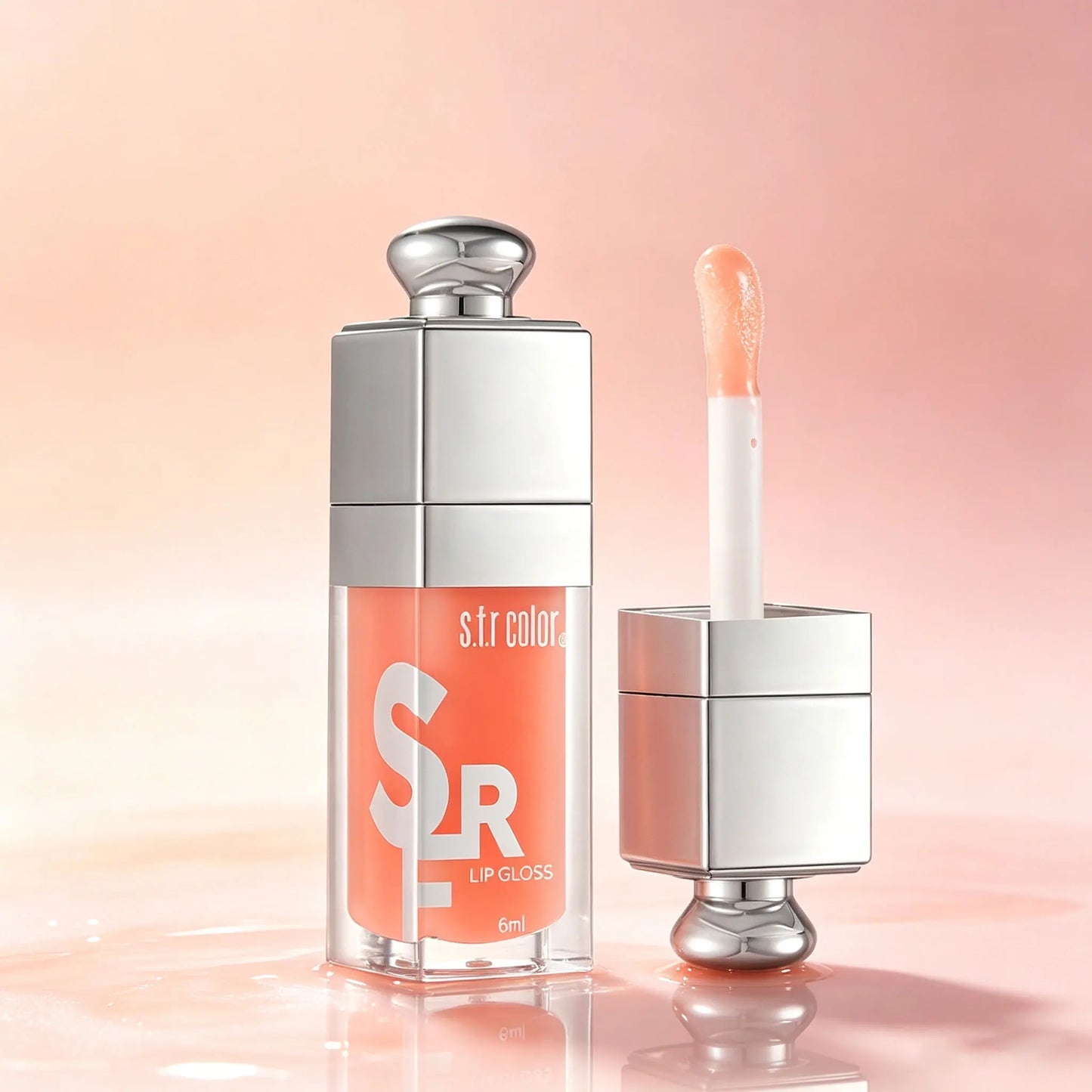 Hydrating Mirror Lip Gloss 6ml Shimmer Glitter Lip Oil Long Lasting Moisturizing Plump Lip Tint Waterproof Non‑sticky Liquid Lip Gloss Daily Lip Makeup Cosmetics
