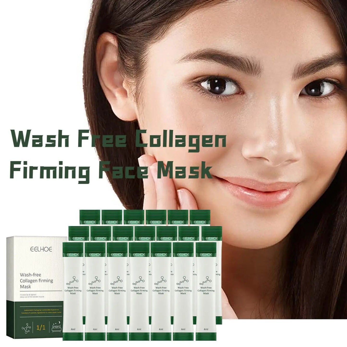 Eelhoe Firming Face Mask Wash-Free Wrinkle Remover Lifting Tighten Skin Gentle Hydration Collagen Boost Nourishing Sleeping Mask