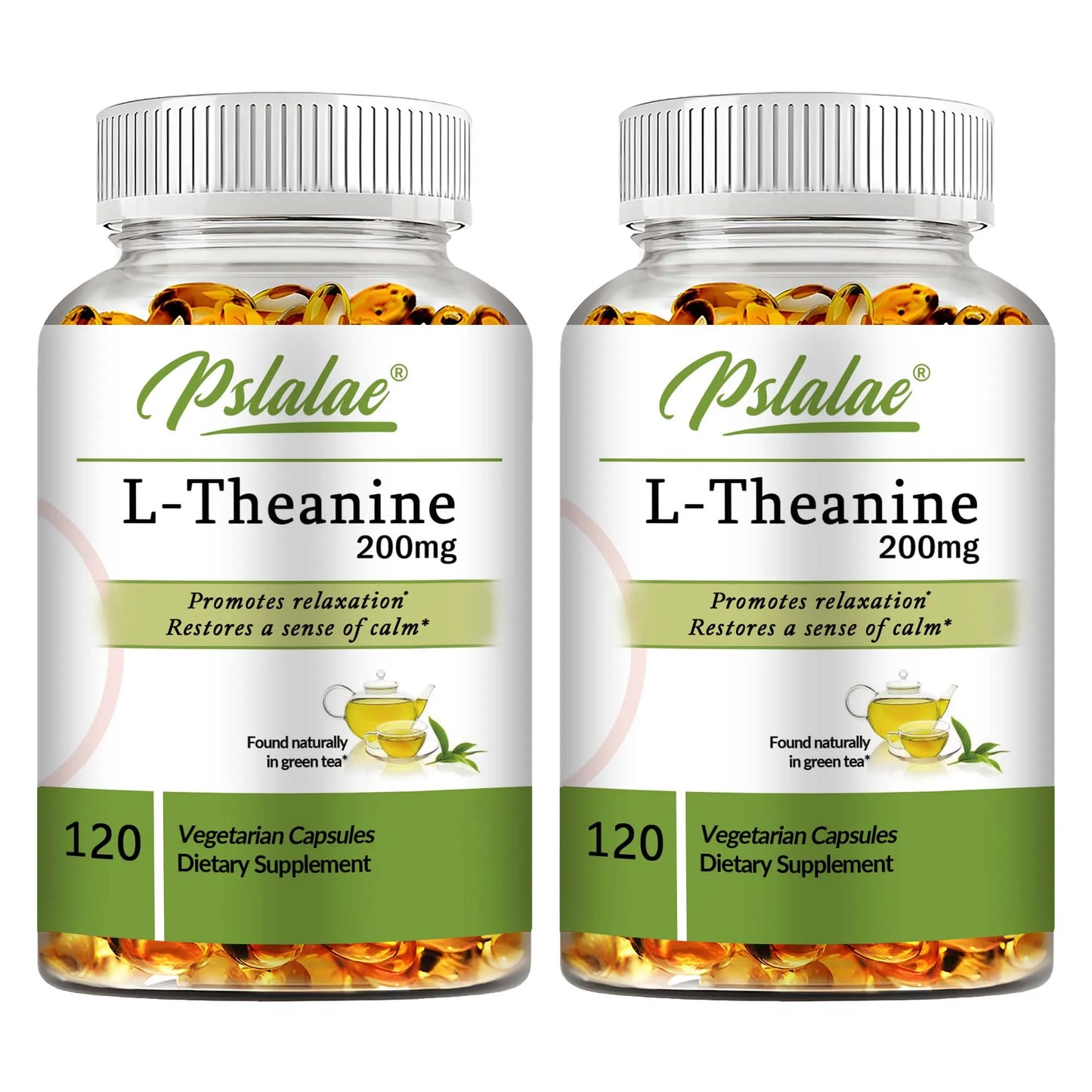 L-Theanine 200 Mg - Relieve Stress, Maintain A Calm and Relaxed Mood, Improve Concentration - 120 Capsules