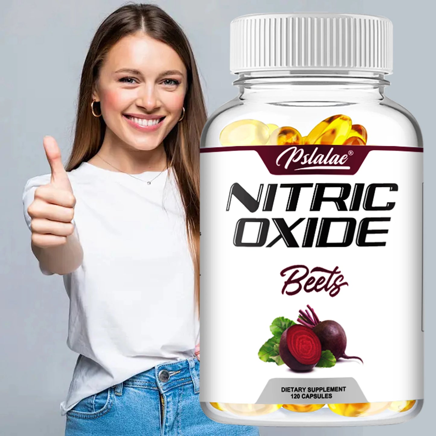 Nitric Oxide Beetroot Supplement – Natural Energy – Supports Heart Health - 120 Capsules