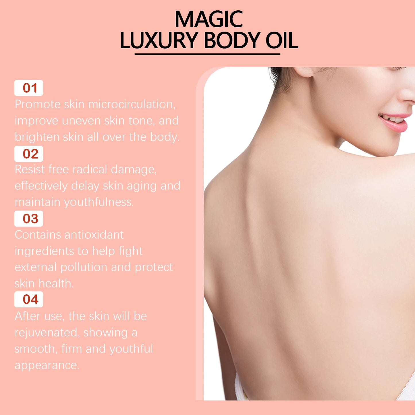 West&Month 100ml Magic Luxury Body Oil Firming Skin Moisturizing Dry Skin Rejuvenate Massage Improve Roughness Nourish Body Oil