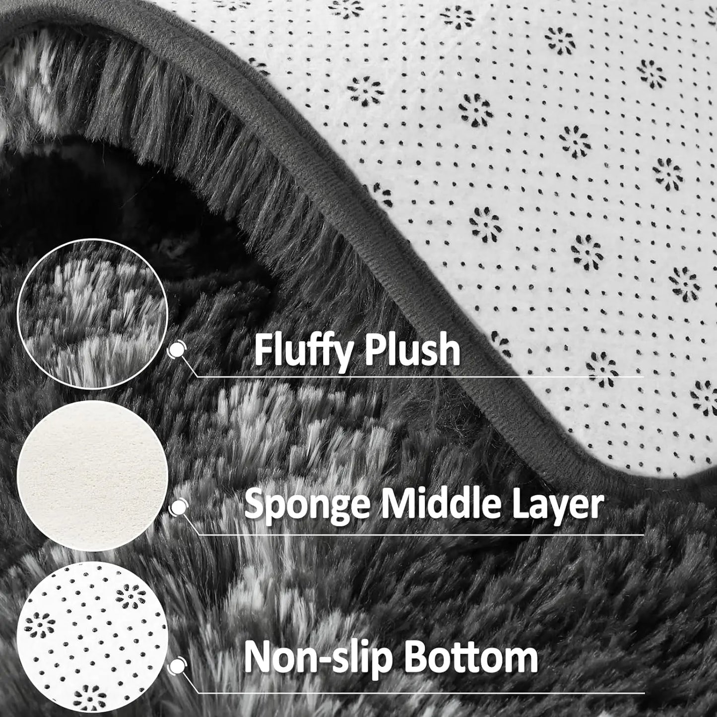 KilimHign Large Shag Area Rug For Bedroom Plush Non Slip