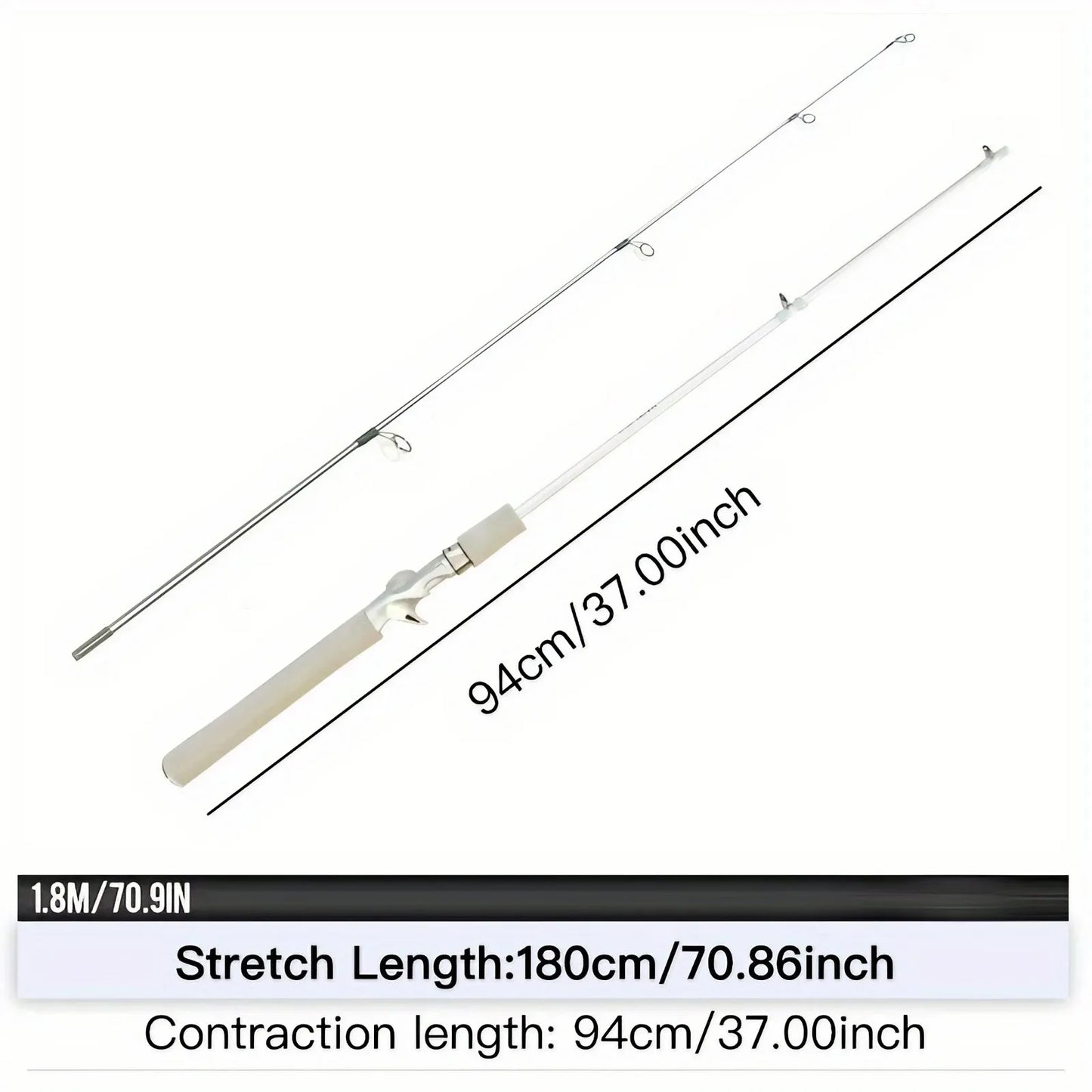 Fishing Spinning Rod Durable Fiberglass for Anglers
