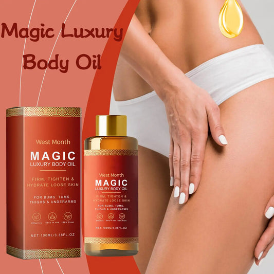 West&Month 100ml Magic Luxury Body Oil Firming Skin Moisturizing Dry Skin Rejuvenate Massage Improve Roughness Nourish Body Oil