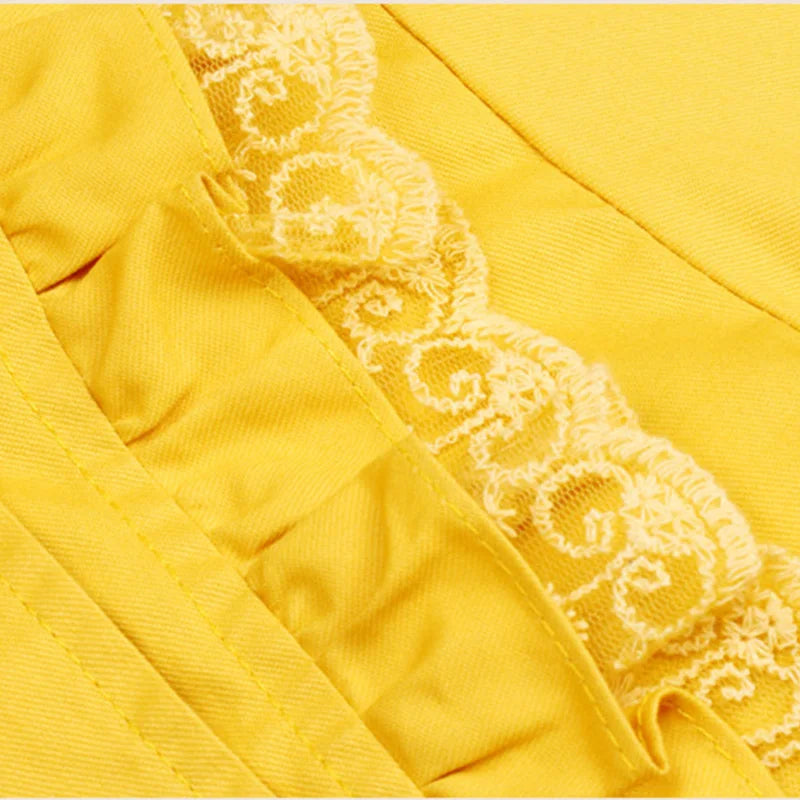 Girls Lace Edge Trench Coat Windbreaker Outerwear For Teens