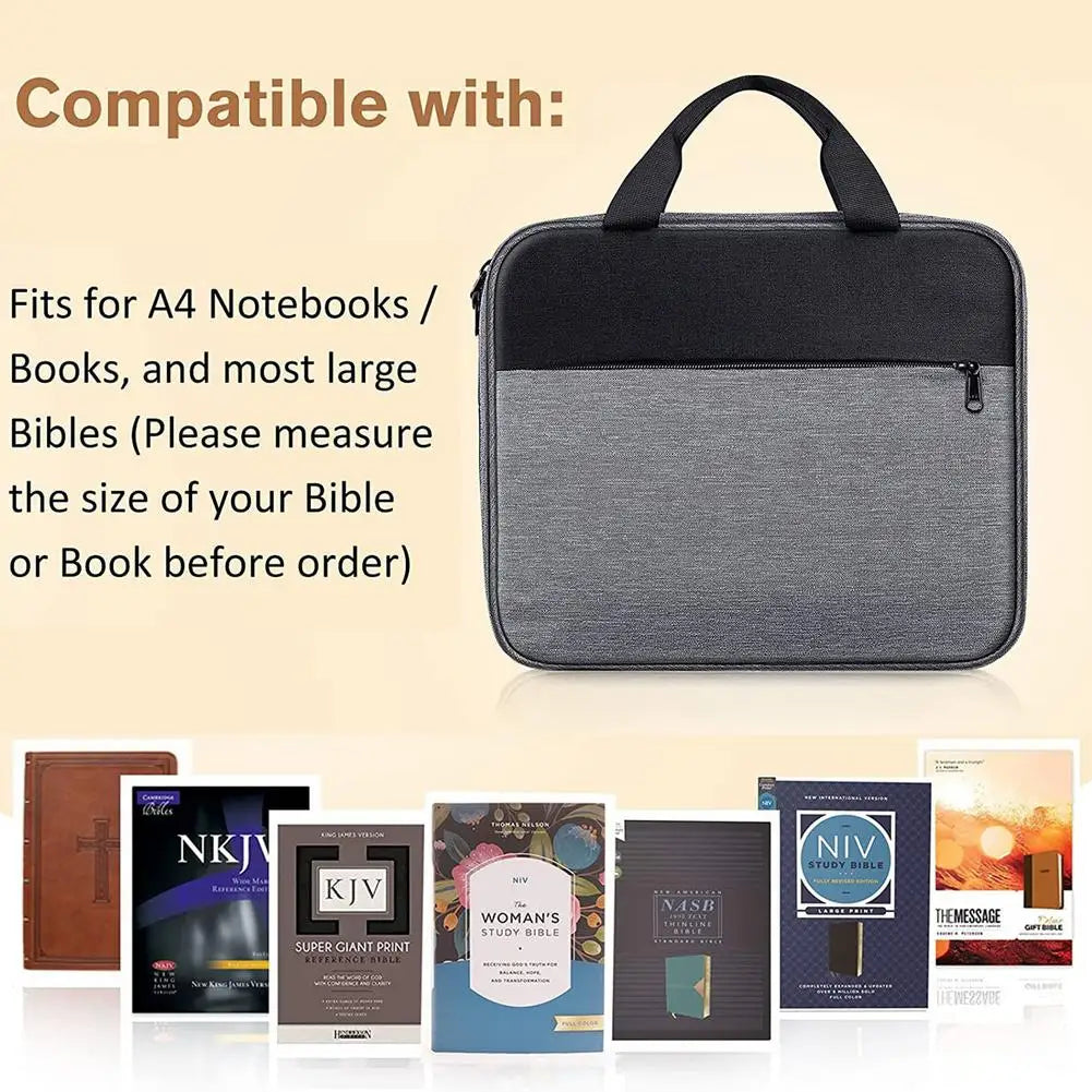 Bible Study Holy Cover Case Carry Bag Book Protective Canvas