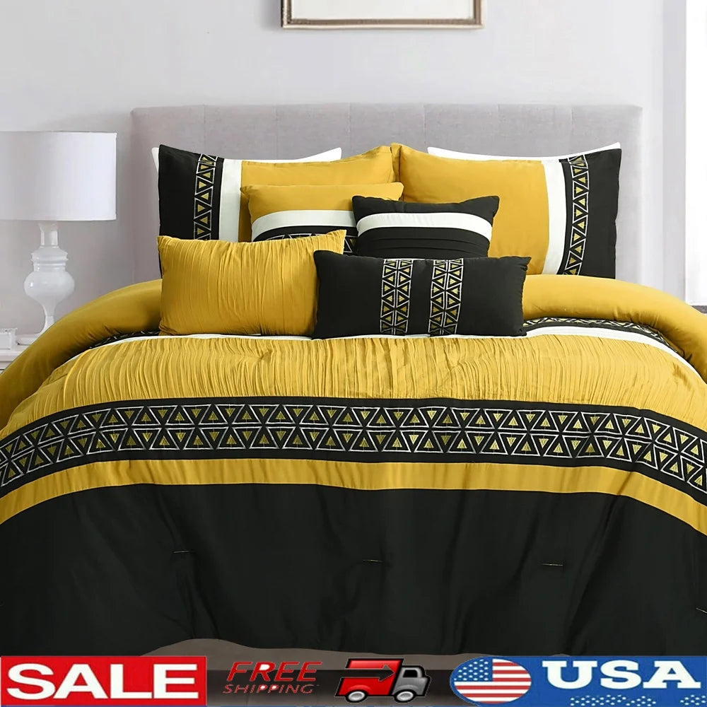 DUTRIEUX Embroidered Microfiber Bedding Set Duvet Cover