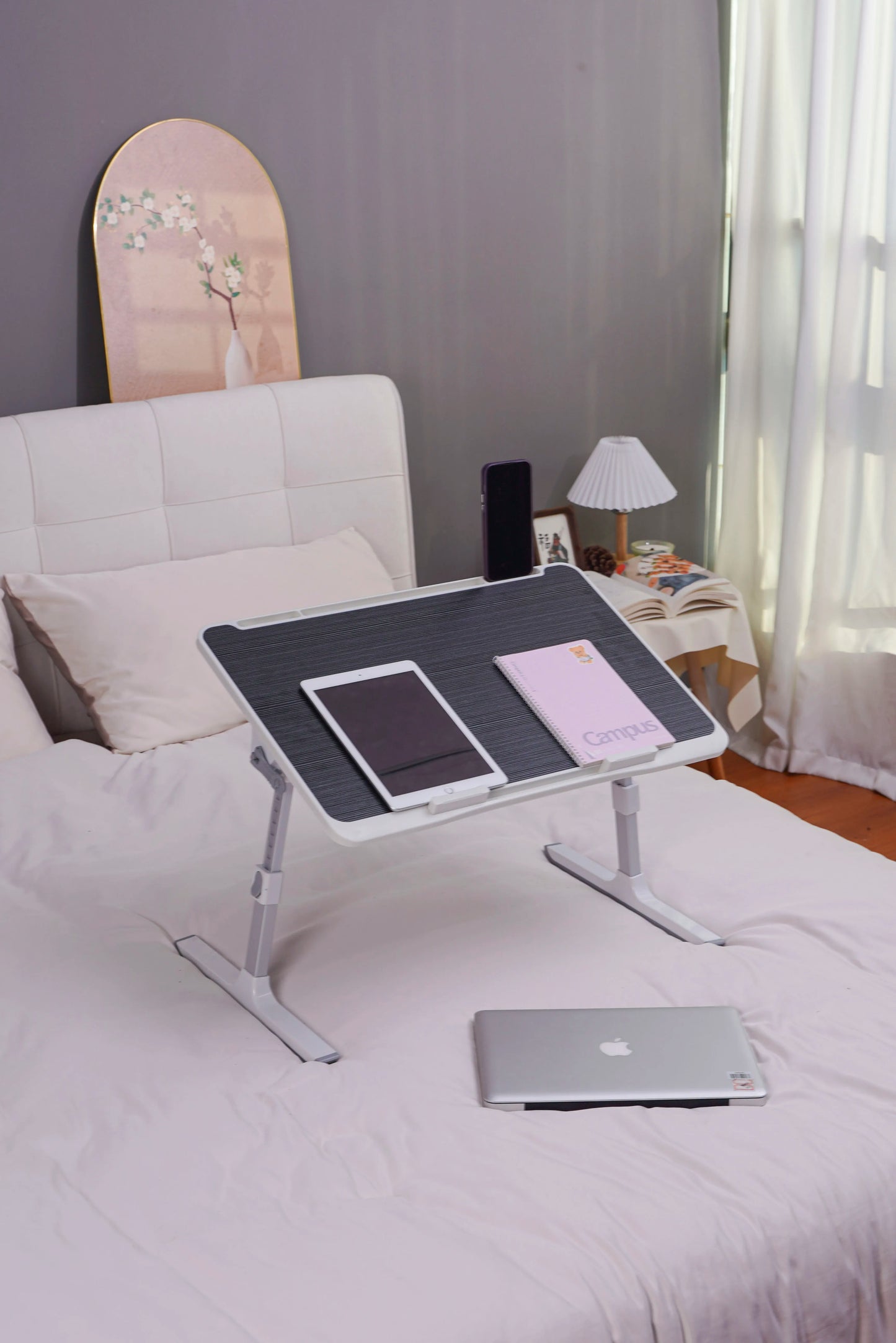 Foldable Laptop Bed Tray Table Height And Angle Adjustable