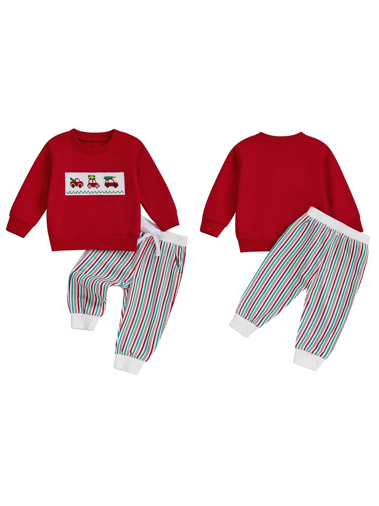 CN Guangdong Bear Print Hoodie And Joggers Set Baby Unisex
