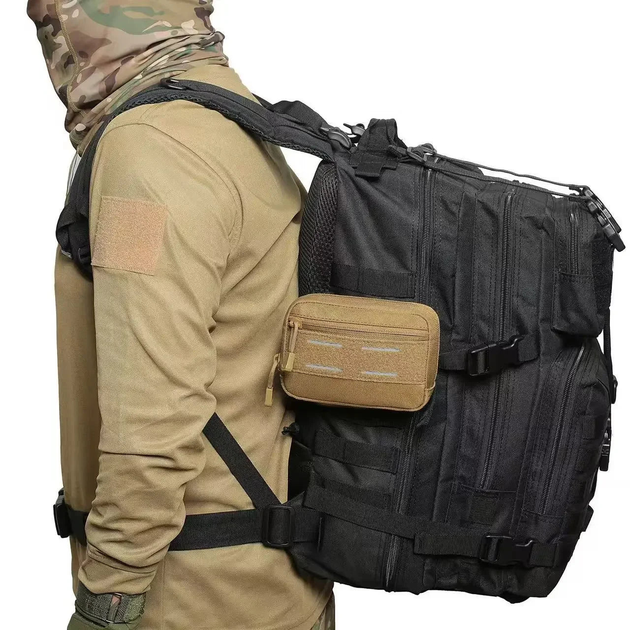 Tactical Molle Admin Pouch EDC Tool Bag Medical Pouch Waist Fanny Pack Camping