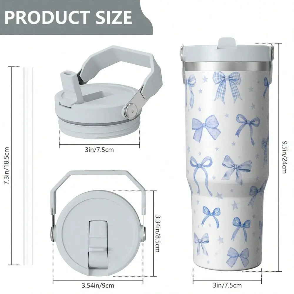 Stainless Steel Insulated Coffee Tumbler With Lid And Straw